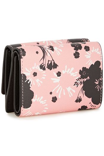 FURLA Floral-print textured-leather wallet