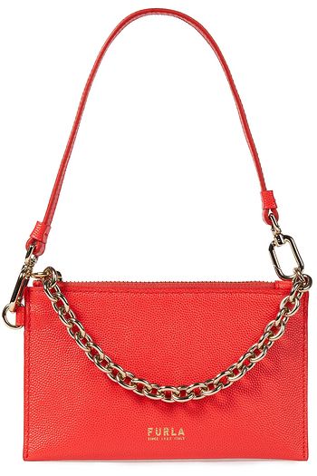 FURLA Textured-leather clutch