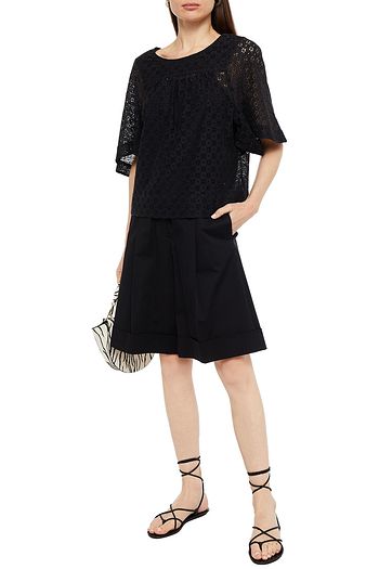SEE BY CHLOÉ Gathered broderie anglaise top