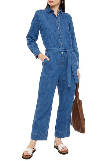 7 FOR ALL MANKIND Belted denim jumpsuit