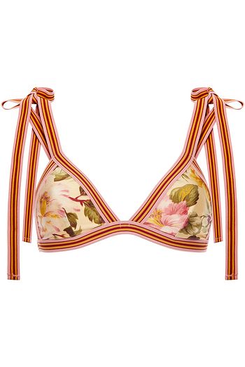 ZIMMERMANN Triangel-Bikini-Oberteil mit floralem Print