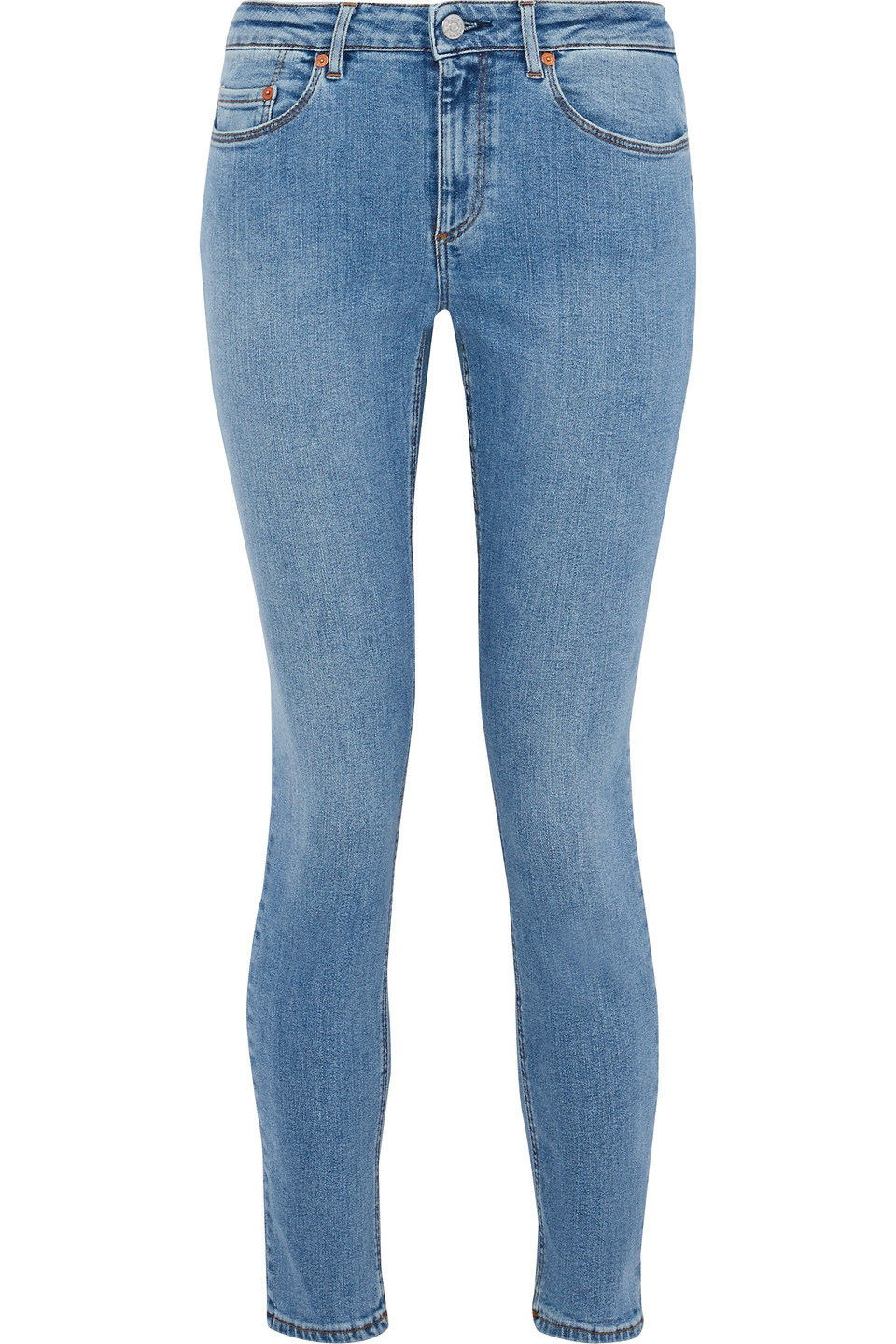 Acne Studios Woman Lita Faded Mid-rise Flared Jeans Mid Denim Size 30W-32L