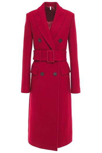 HELMUT LANG Belted wool-blend felt coat
