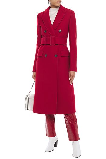 HELMUT LANG Belted wool-blend felt coat