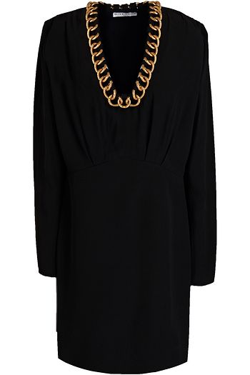 GIVENCHY Chain-trimmed satin-crepe mini dress