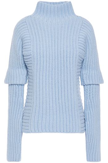 VICTORIA BECKHAM Ribbed wool and alpaca-blend turtleneck sweater