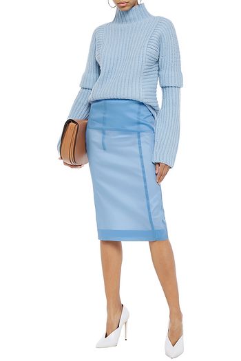 VICTORIA BECKHAM Ribbed wool and alpaca-blend turtleneck sweater