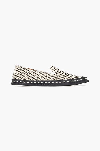 RAG & BONE Loafers aus Canvas und Webstoff mit Lederbesatz
