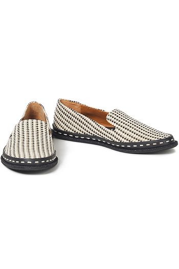 RAG & BONE Loafers aus Canvas und Webstoff mit Lederbesatz