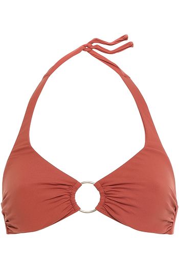 MELISSA ODABASH Brussels ring-embellished halterneck bikini top