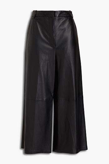 JOSEPH Tuba cropped leather wide-leg pants