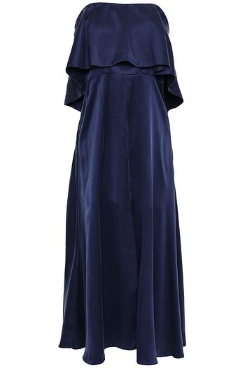 ZIMMERMANN Trägerloses, mehrlagiges Midikleid aus vorgewaschener Seide