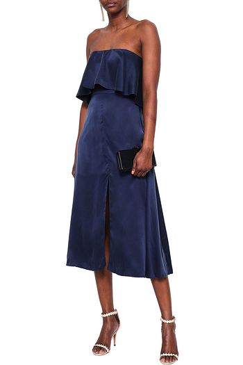 ZIMMERMANN Trägerloses, mehrlagiges Midikleid aus vorgewaschener Seide