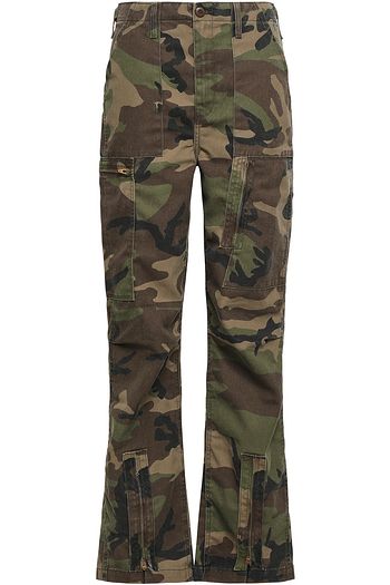RE/DONE Printed twill straight-leg pants