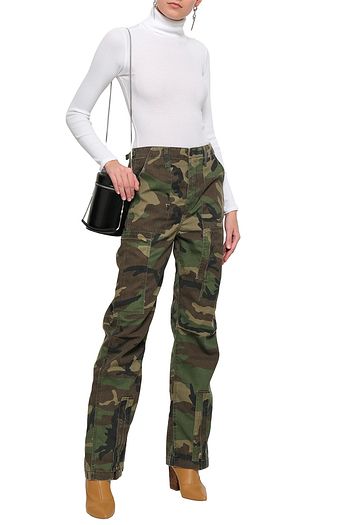 RE/DONE Printed twill straight-leg pants