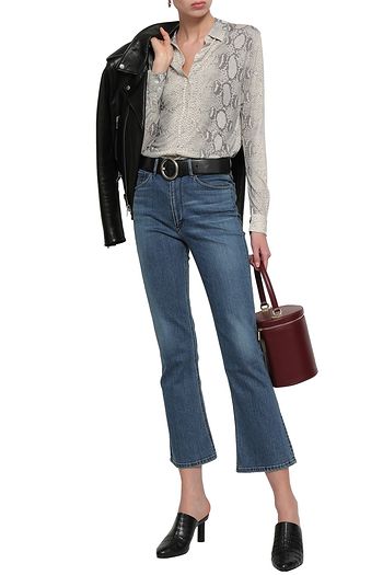 3X1 Cropped high-rise bootcut jeans