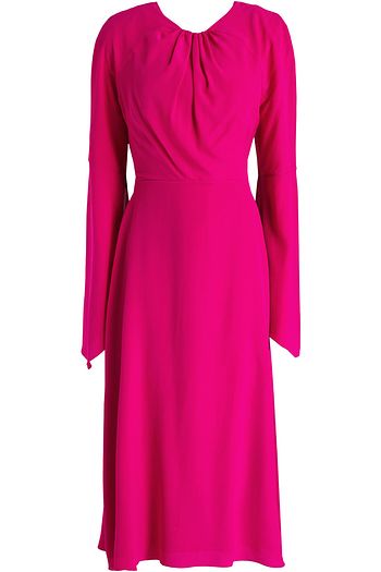 VICTORIA BECKHAM Cutout twisted silk crepe de chine midi dress