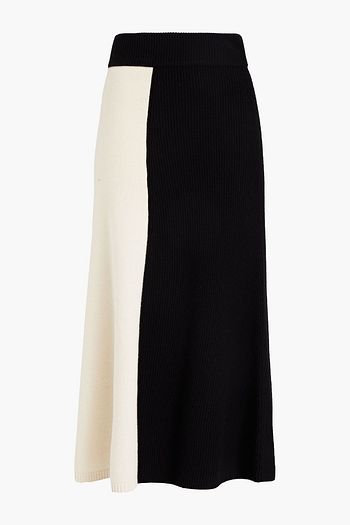 JOSEPH Two-tone wool midi skirt