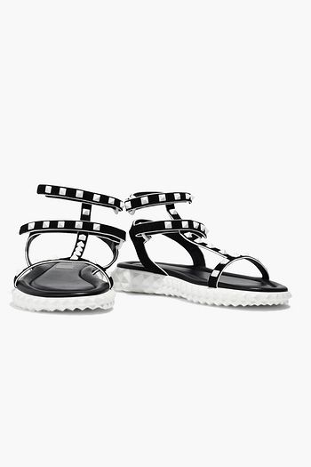 VALENTINO GARAVANI Rockstud Sandalen aus Veloursleder