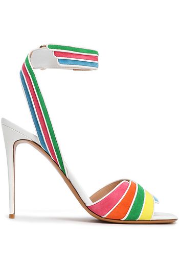 VALENTINO GARAVANI Sandalen aus Veloursleder mit Lederbesatz