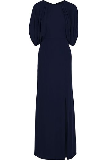 MIKAEL AGHAL Cutout draped crepe de chine gown