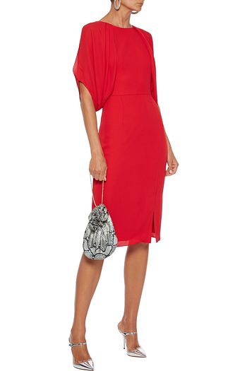 MIKAEL AGHAL Draped crepe de chine dress
