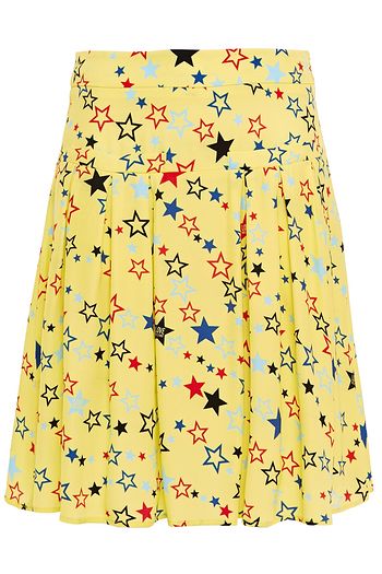 LOVE MOSCHINO Plissierter Minirock aus Crêpe mit Print