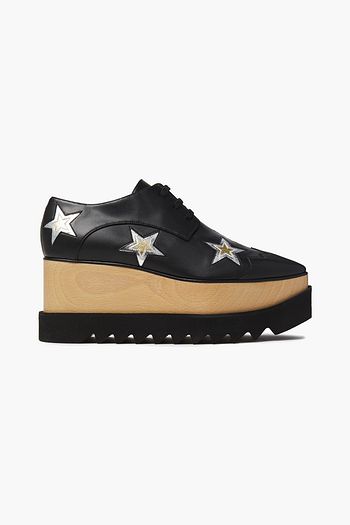 STELLA MCCARTNEY Elyse Plateau-Brogues aus lasergeschnittenem Kunstleder
