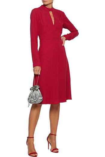 MIKAEL AGHAL Cutout crepe dress