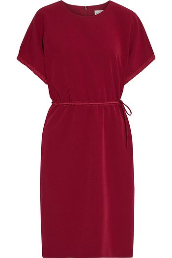 MIKAEL AGHAL Lace-trimmed cady dress
