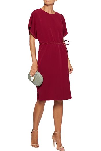 MIKAEL AGHAL Lace-trimmed cady dress