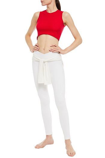 LIVE THE PROCESS Cropped cotton and cashmere-blend top