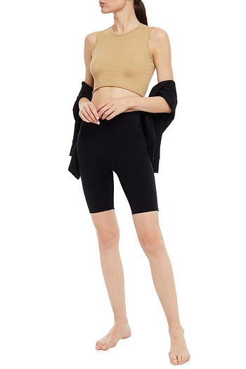 LIVE THE PROCESS Cropped stretch-Supplex top