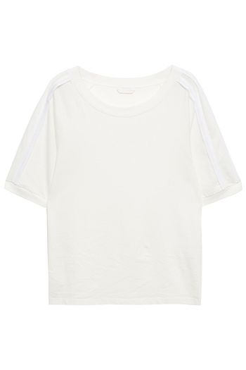 SEE BY CHLOÉ Macramé-trimmed cotton-jersey top