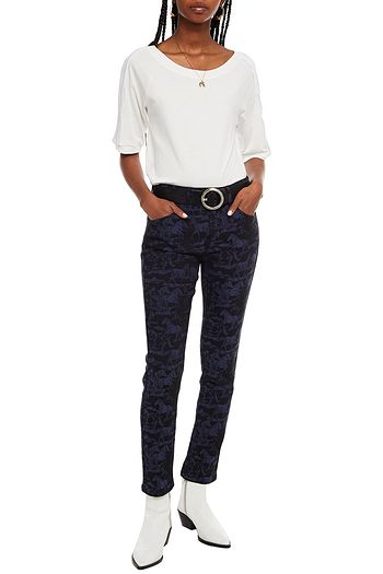 SEE BY CHLOÉ Macramé-trimmed cotton-jersey top