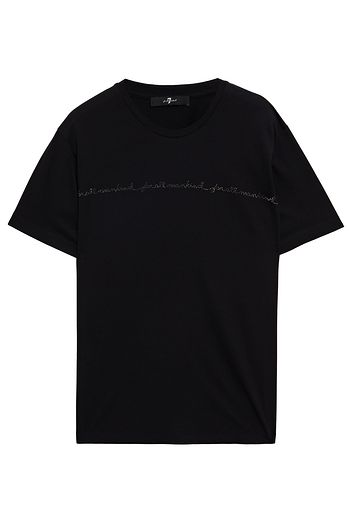 7 FOR ALL MANKIND Embellished cotton and modal-blend jersey T-shirt