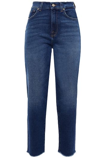 7 FOR ALL MANKIND Malia cropped high-rise straight-leg jeans