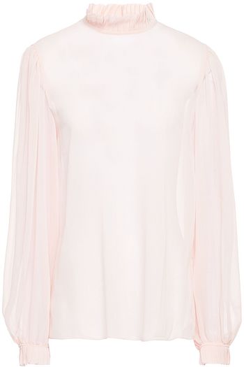 LEO LIN Gathered chiffon blouse