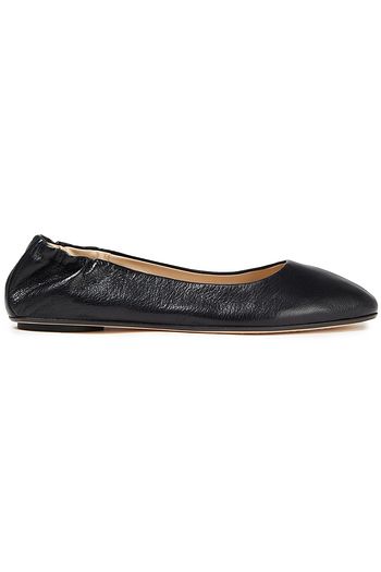 THEORY Textured-leather ballet flats