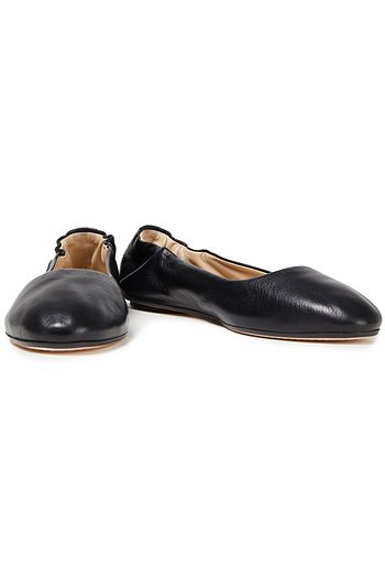 THEORY Textured-leather ballet flats