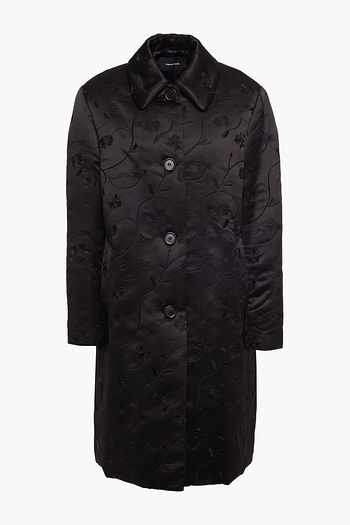 SIMONE ROCHA Floral-print satin-jacquard coat