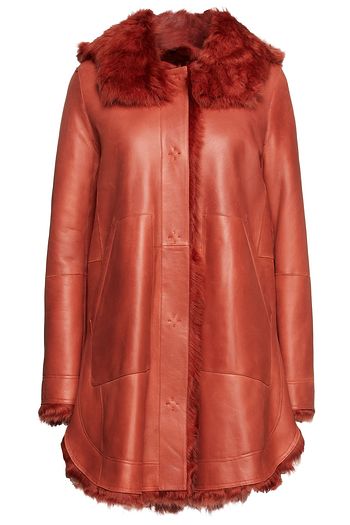 YVES SALOMON Reversible shearling hooded coat