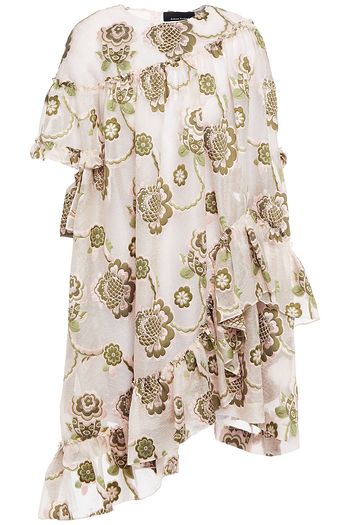 SIMONE ROCHA Oversized ruffled organza-jacquard top