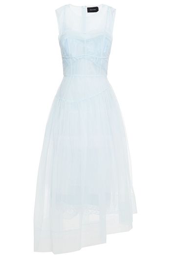 SIMONE ROCHA Asymmetric gathered tulle midi dress