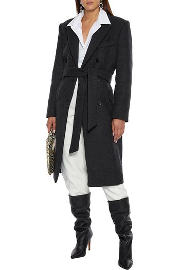 IRO Irois double-breasted belted wool-blend felt coat