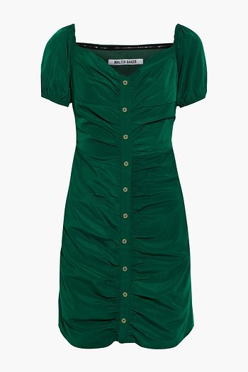 WALTER BAKER Odette ruched crepe de chine mini dress