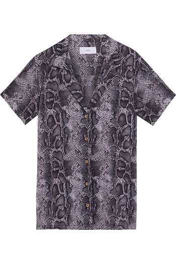 ONIA Vacation snake-print cotton-voile shirt