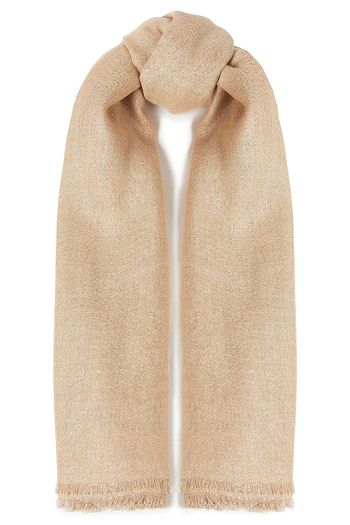 BRUNELLO CUCINELLI Frayed metallic cashmere-gauze scarf