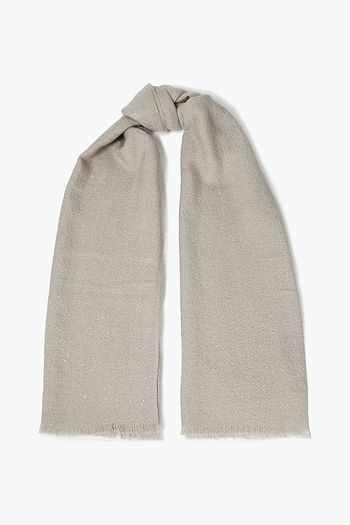 BRUNELLO CUCINELLI Frayed sequined woven scarf