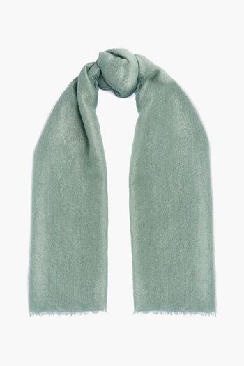 BRUNELLO CUCINELLI Frayed metallic gauze scarf